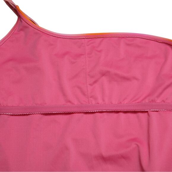 Kendall & Kylie One Shoulder Swimsuit Gradient Pink Orange Tie Dye Size L - Picture 6 of 10
